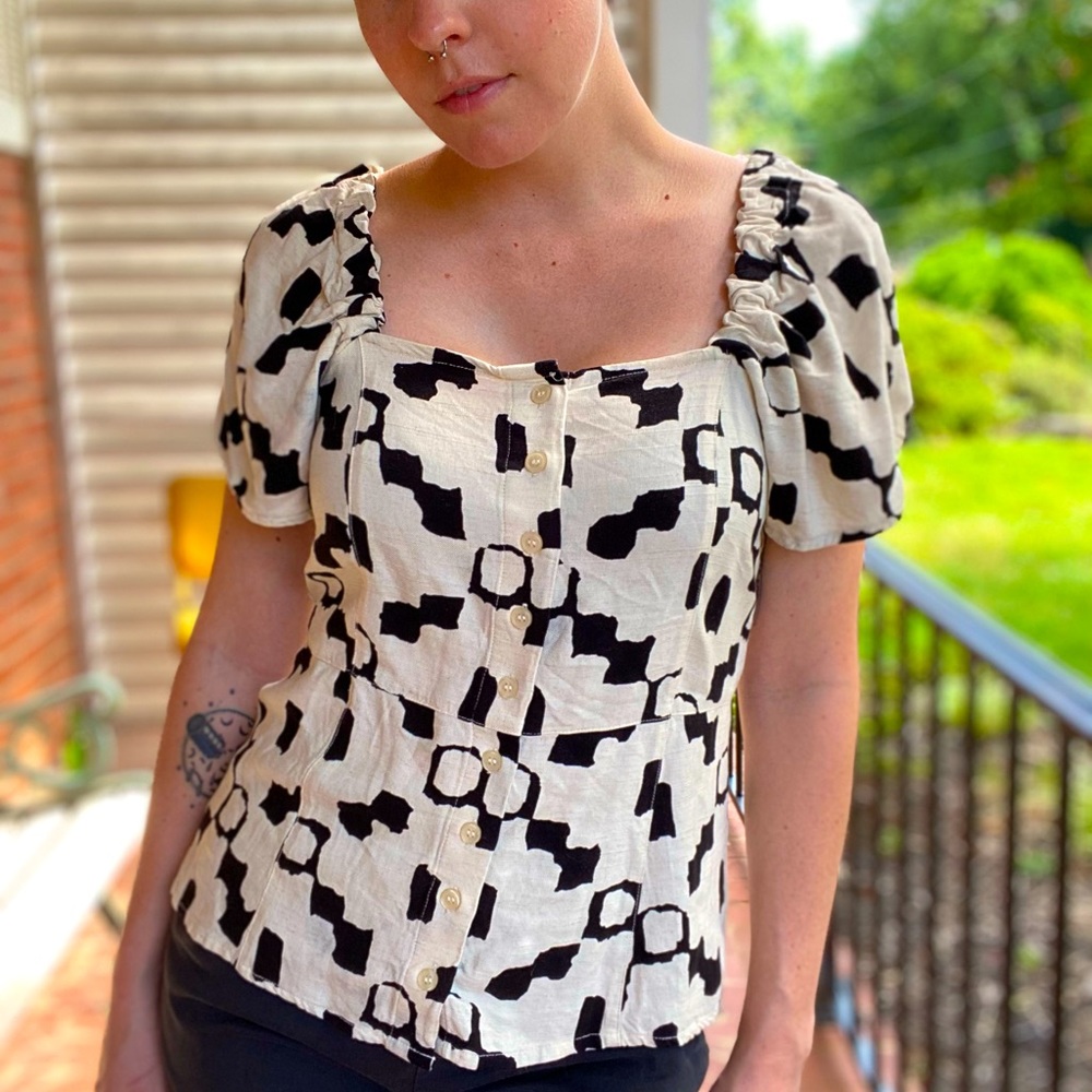 H&M square neck top